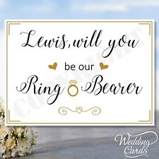Will you be my Page boy Ring Bearer Best Man Flower Girl Bridesmaid Witness Card
