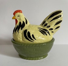 Vintage Ceramic Rooster / Hen Egg Holder Zeller Keramik EXCELLENT CONDITION