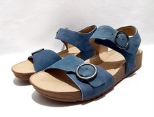 Hotter Tourist Sandals Size 6 UK New Bkue Nubuck Leather EU 39 STD 