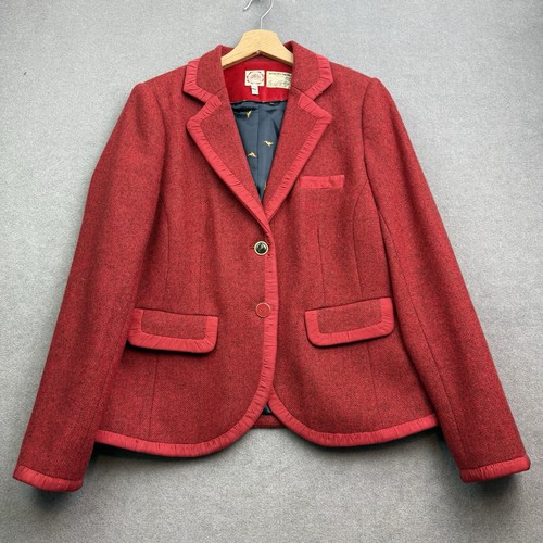 Joules tweed jacket red - joules, uk