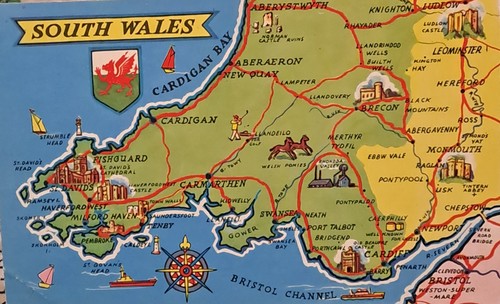 Vintage postcard south wales - vintage,
