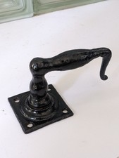 Original Victorian Gothic Cast Iron Rose Lever Handles Antique Rare Door Window