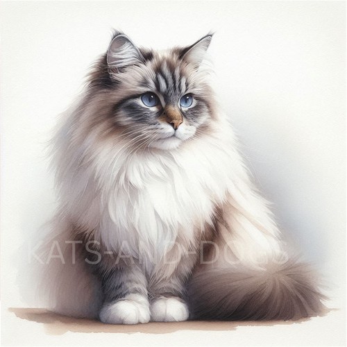 Ragdoll cat painting - cat,