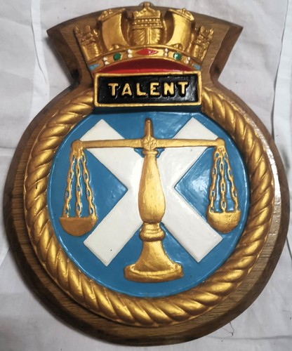 Hms talent ship - ship, plaque