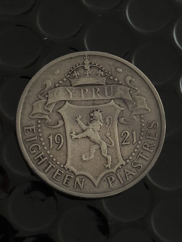 1921 cyprus silver piastres - 18,