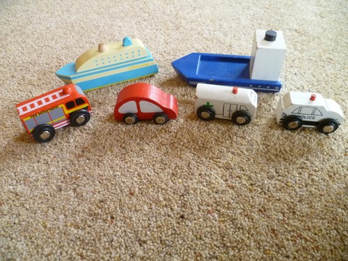 Wooden toy vehicles bundle - toy,