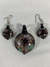 Hand blown glass set Pendant