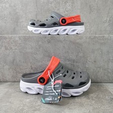 Skechers  Kids Clogs Size UK 11 Grey Flashing Lights Led Summer Holiday Mules