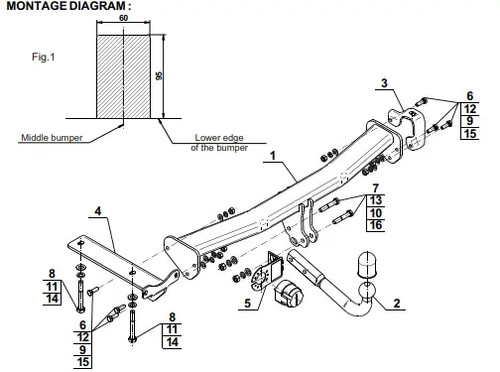 Swan neck tow bar - bar, land