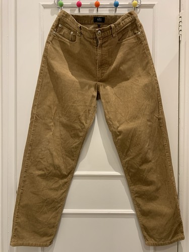 Apc brown corduroy trousers - brown,