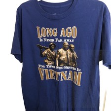 Blue Cotton Vietnam Veteran T