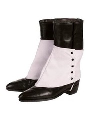 White Fabric Spats - 20's -