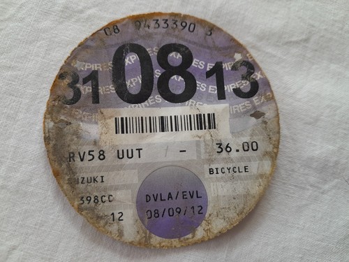 Vintage tax disc - , 2012-2013