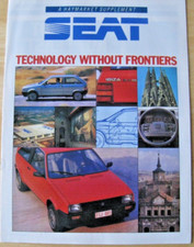 SEAT TECHNLOGY WITHOUT FRONTIERS IBIZA MALAGA SALES BROCHURE 1988