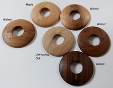 Wood Radiator Pipe Cover for 15mm Walnut Oak Low profile 5mm WOODEN Rosette