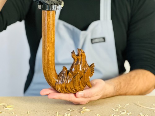 Wooden umbrella horse - , unique