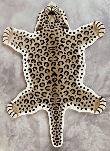 Leopard rugs 3x5 feet handmade - rugs,