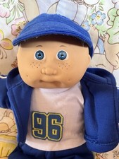 Vintage Jesmar Cabbage Patch Kids Doll boy mold 4 paci bald blue eyes freckles 