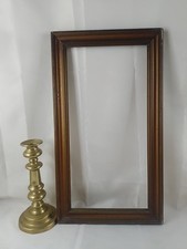 SN548 Vintage Gilt Picture Frame Old Gold Wood & Plaster 20x40.5cm rebate/pictur