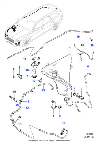 Jaguar screenwash reservoir - jaguar,