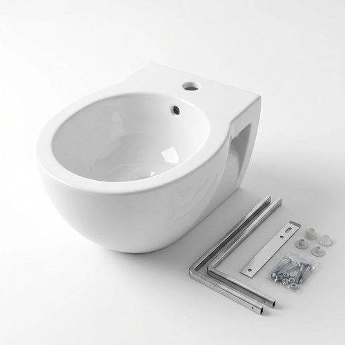 Wall hung bidet white - hung,