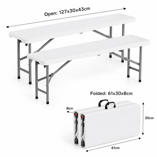 Folding picnic benches - folding,