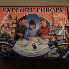Explore Europe Travel Board Game Ravensburger Vintage 1992 Excellent Condition