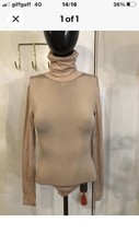 WOLFORD Colorado String Stretch Bodysuit Top in Latte Size Small