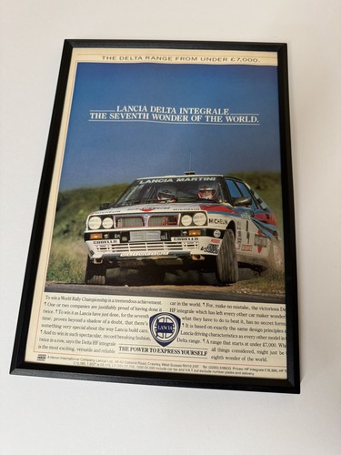 Framed original 1989 lancia - framed,