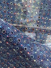 Vintage Late 1930s Silk Organza Eyelet & Machine Embroidered Fabric X2 Pieces 