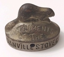 Old Antique 1898 Danville PA Beaver Stove Co Cast Iron Paperweight Advertising 
