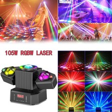 1-8PCS Moving Head Party Light Rotating Disco Ball Laser Beam Strobe Remote DMX