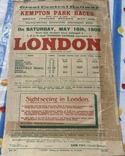 Original 1908 great central railway flyer / small poster find another rare rare 