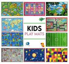 Kids Rugs Floor Carpets Soft Nursery Mats Living Room Girls Boys Themed Play Mat