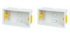 2 x Appleby SB631 Dry Lining "Fast Fix" Boxes Double 2 Gang 47mm Deep