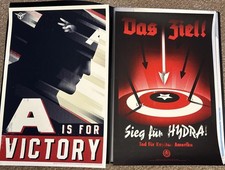 Olly Moss Captain America Art Print Poster Set Mondo A is for Victory Hydra
