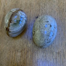 2 Onyx Marble Egg Ornaments