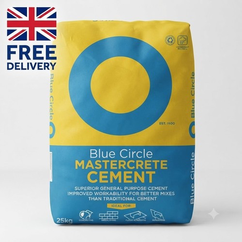 Blue circle mastercrete cement - circle,