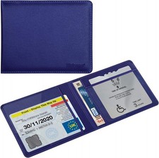Wisdompro PU Leather Disabled Blue Badge and Timer Holder 7.1x5.7 inch, 
