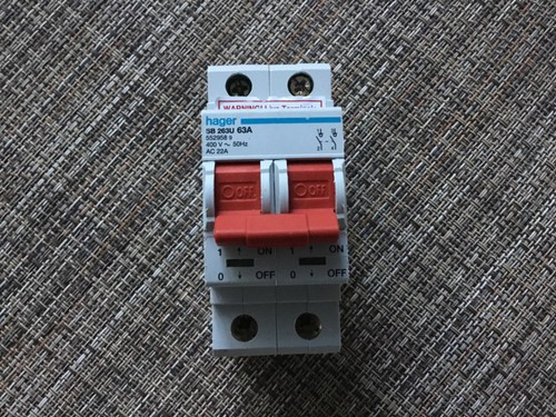 Hager amp double pole - 63,