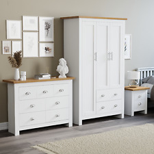 Bedroom Furniture Set Chest of Drawers Wardrobe Bedside Cabinet Table 3 Piece