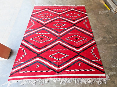 5x8 red handwoven - ft, navajo