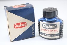 Vintage Stephens Blue/Black 1oz Bottled Ink
