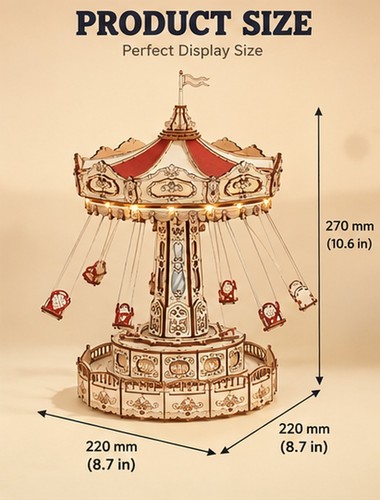 Rokr swing ride wooden - 3d,