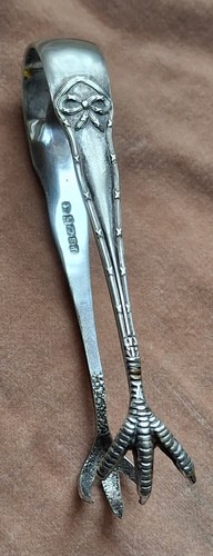 Vintage small sugar tongs nips - small,