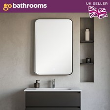 Black Frame LED Mirror with