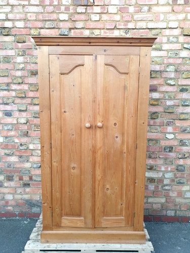 Vintage pine wardrobe - vintage,