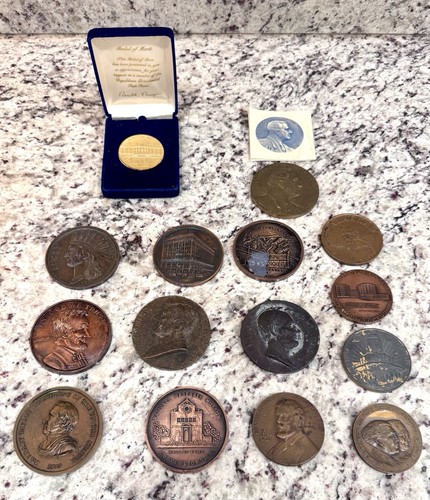 Vintage bronze commemorative - bronze,