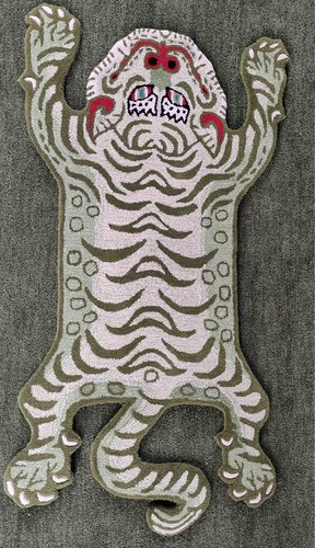 Tibetan tiger rugs handmade - tiger,