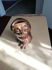 Vintage Brown Glaze pot Owl